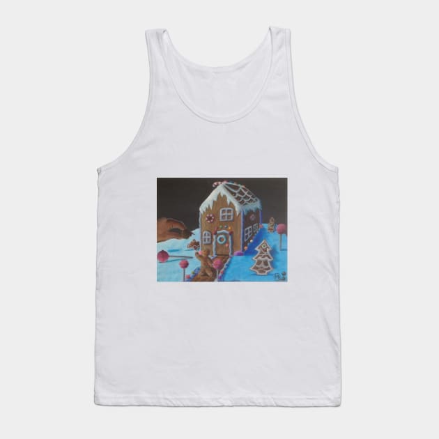 Gingerbread House Being Destroyed Tank Top by ManolitoAguirre1990